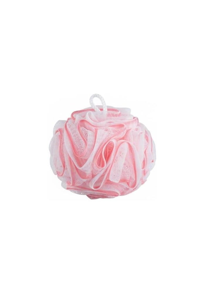 Daiso Soft Mesh Bath Shower Sponge Loofah Ball - Pink Gentle Exfoliating Body Scrubber - Image 2